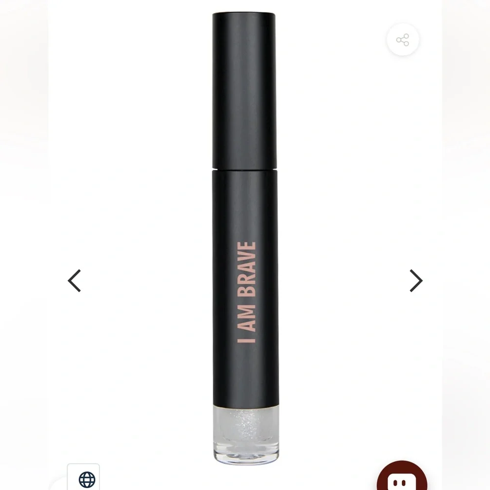 RealHer High Shimmering Lip Gloss- I Am Brave-ShimmerSilver  NIB